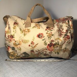 Floral Canvas Duffel Tote Bag unbranded 16x8x10inches high